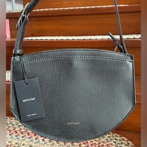 NWT Matt and Nat Vegan Leather Black Shoulder Bag